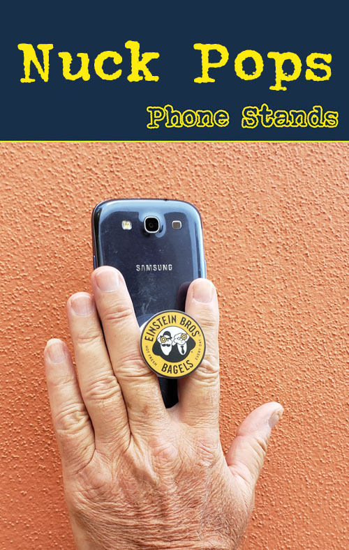 The nuckee is a great way to show your logo on a pop phone stand. Wholesale, bulk.