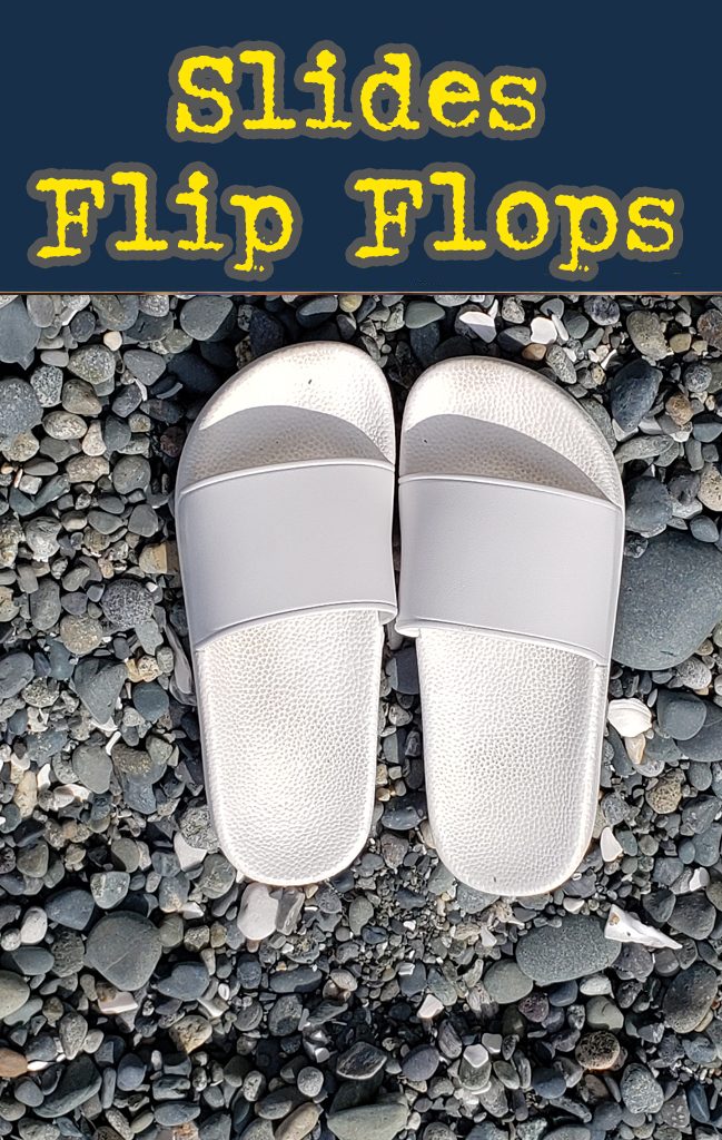 slides, flip flops. Custom wholesale bulk promotional slides.